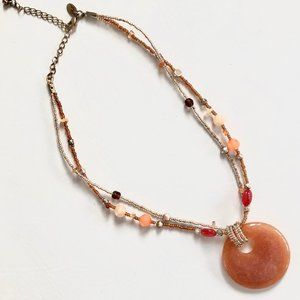Aventurine quartz pendant necklace